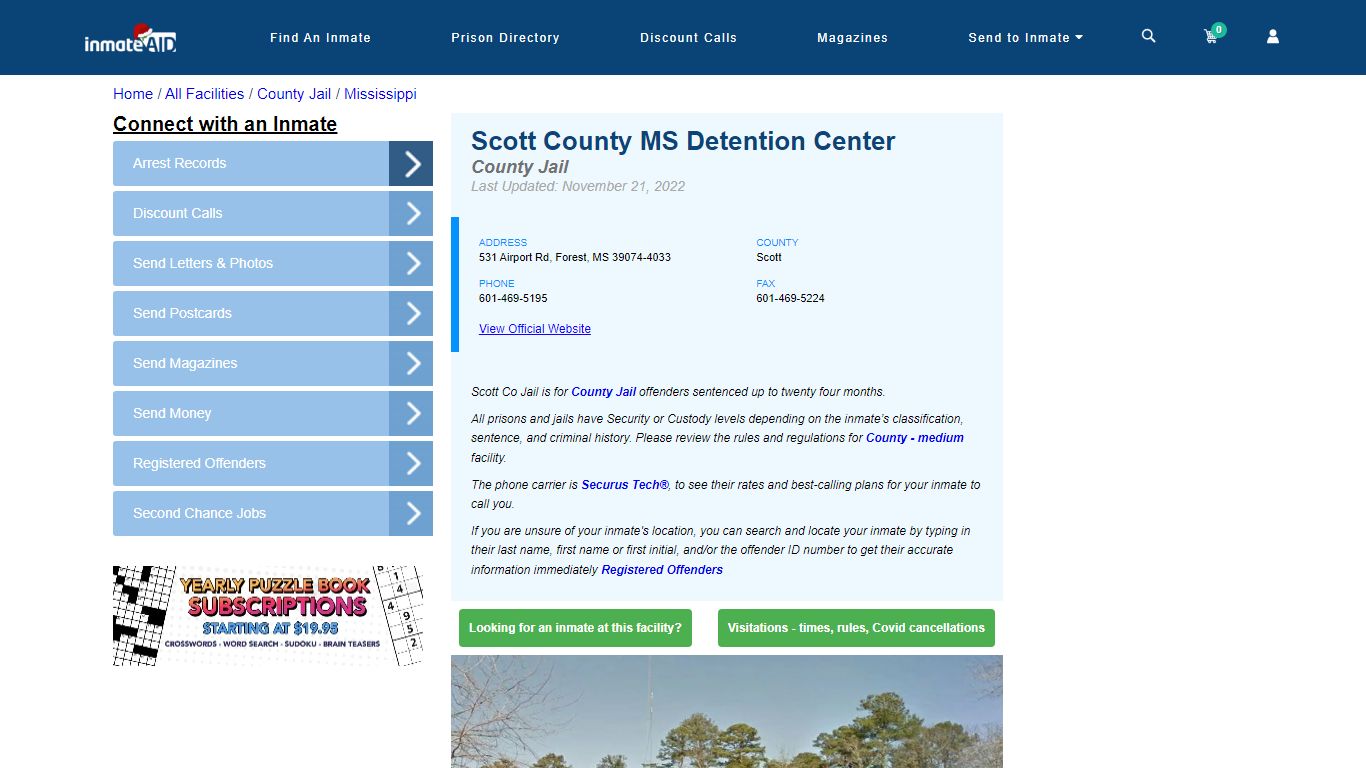Scott County MS Detention Center - Inmate Locator - Forest, MS